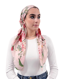 Valeri Pink Floral Pre-Tied Bandanna with Full Grip