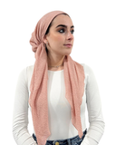 Ballet Pink Crinkle Pre-Tied Bandanna with Full Grip