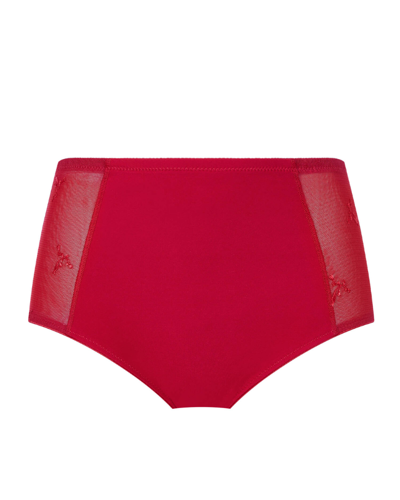 Chantelle 16B8 Scarlet/Peach Every Curve Hi Waist Brief myselflingerie.com
