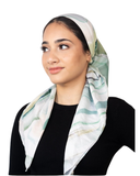 Aqua Marble Adjustable Pre-Tied Bandanna with Full Grip