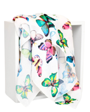 Rainbow Butterfly Print Square Scarf with Full Grip