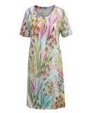 Eva B. Bitzer 13300867 Spring Floral Beauty Short Sleeve Modal Nightshirt myselflingerie.com