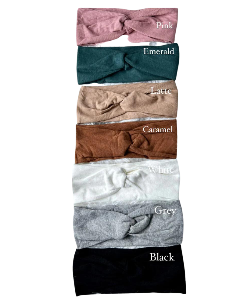 Scarf Bar Turban Classic Butter Soft Ribbed Solid Headbands SS23 myselflingerie.com.
