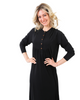 Chicolli N5030-23A Black Swing Bamboo Cotton Button Down Nightgown myselflingerie.com