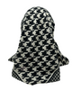 Cherie SP226 Black/White Houndstooth Pre-Tied Open Back Bandanna myselflingerie.com