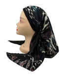 SP251OL Olive Animal Print Pre-Tied Open Back Bandanna