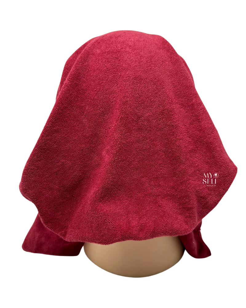 Cherie HTRD Red Terry Pre-Tied Bandanna myselflingerie.com