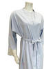 Iora Lingerie 23317AC Powder Blue Lace Sleeve Detail 100% Organic Cotton Wrap Robe myselflingerie.com