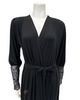 Oh! Zuza 4011 Black Lace Modal Morning Robe myselflingerie.com