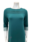 Oh! Zuza M4036 Lace Accent Deep Green Modal Nightshirt myselflingerie.com