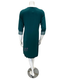 Oh! Zuza M4036 Lace Accent Deep Green Modal Nightshirt myselflingerie.com