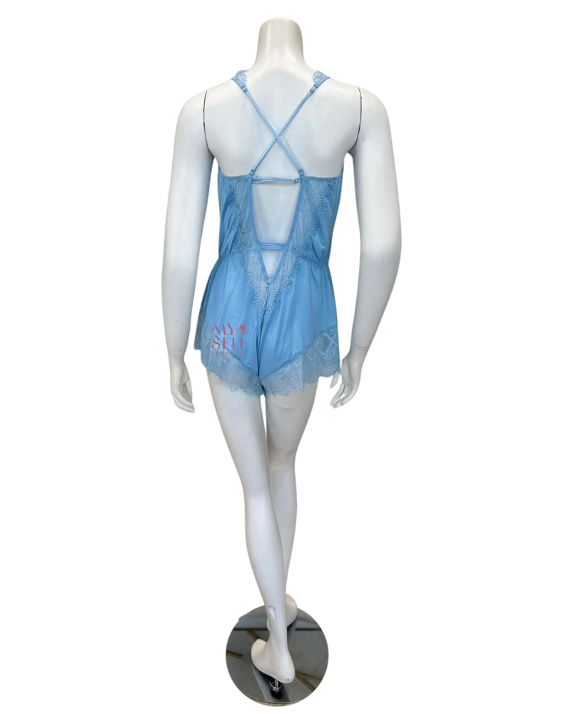 Cosabella ALLSW2211 Aasmani Blue Allure Romper myselflingerie.com