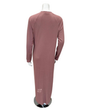 Angelice S6266 Rosewood Snaps Ribbed Nightgown myselflingerie.com
