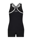 Flamingo 2ZBW Black White Trim 2 Piece Teen's Bathing Suit Tank with Shorts myselflingerie.com