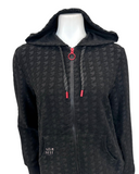 Sparrow C-6722 Black Textured Terry Hoodie myselflingerie.com