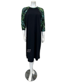 Undercover Waterwear Green Leaf Print Sleeve Swim Dress (Plus Sizes)