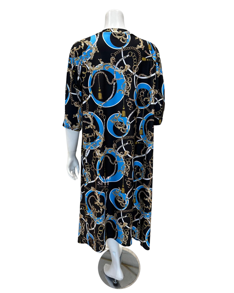 UNDERCOVER WATERWEAR S23-LDS-CC Chain Print Swing Swim Dress One Size Longer Length myselflingerie.com