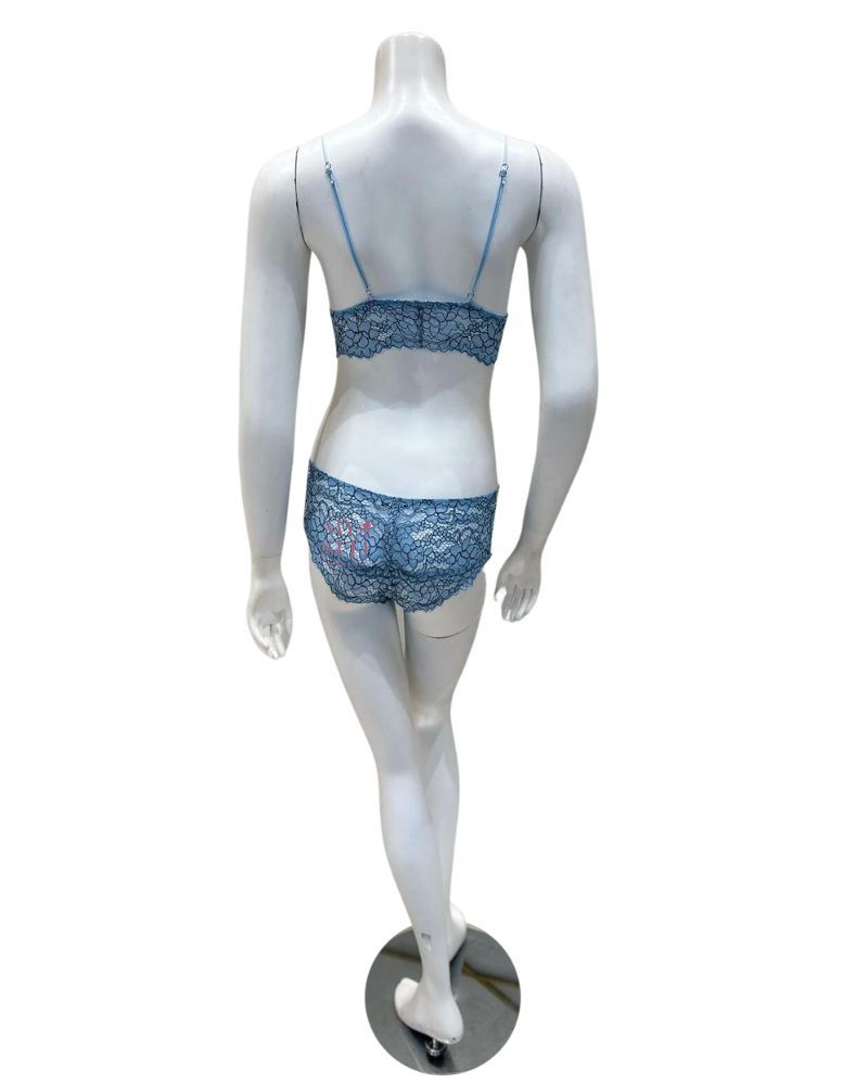 Cosabella PRETA1301 + 0721 Aasmani Blue/Navy Blue Pret A Porter Bralette Set myselflingerie.com