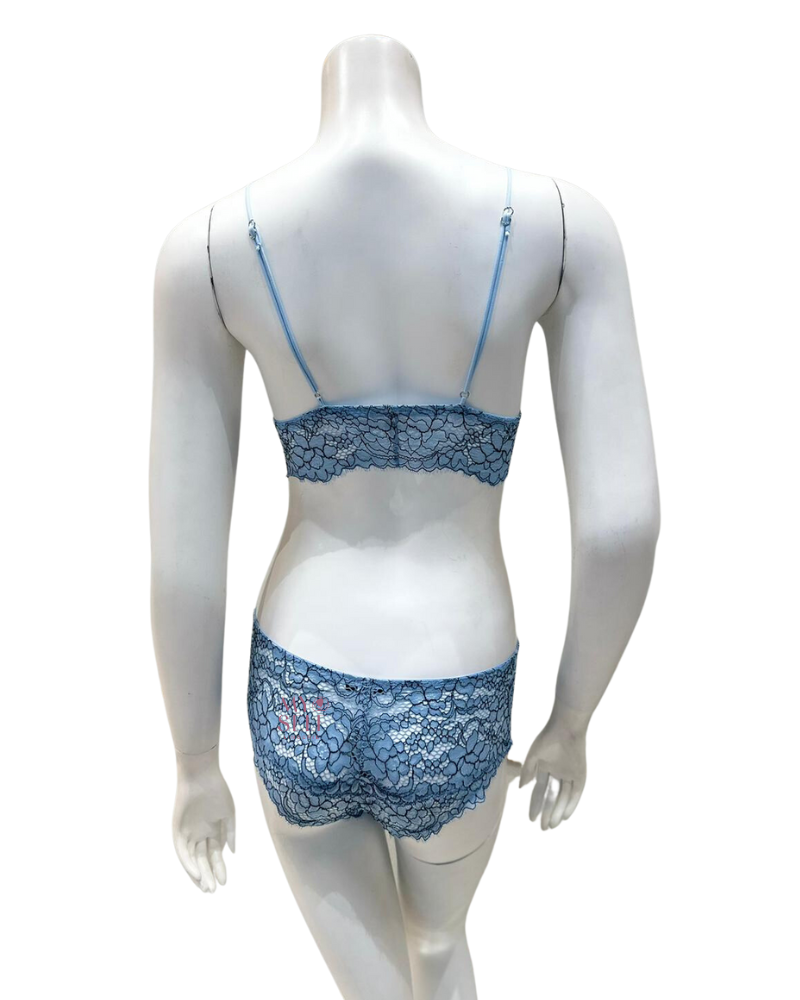 Cosabella PRETA1301 + 0721 Aasmani Blue/Navy Blue Pret A Porter Bralette Set myselflingerie.com