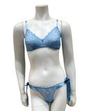 Cosabella NEVER1320 + 0372 Aasmani Blue Tie Me Up Bralette Set myselflingerie.com