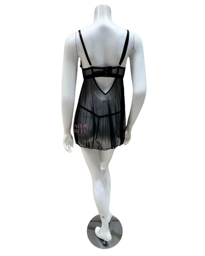 Oh La La Cheri 72-11804 Leopard Print Underwire Molded Cup Chemise myselflingerie.com