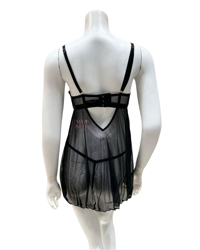 Oh La La Cheri 72-11804 Leopard Print Underwire Molded Cup Chemise myselflingerie.com