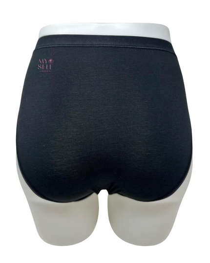 Wacoal 879362 Black Understated Hi Cut Cotton Brief myselflingerie.com