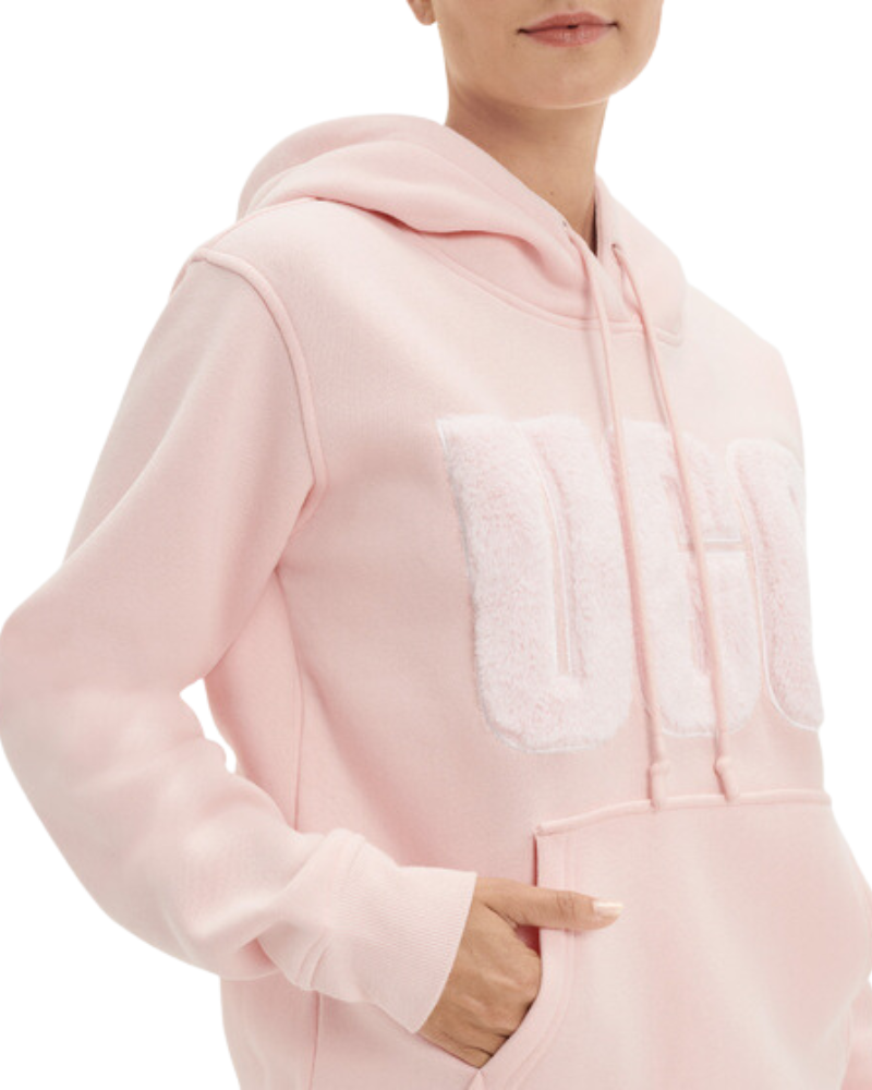 UGG 1121385 Lotus Blossom Rey Fuzzy Logo Hoodie myselflingerie.com