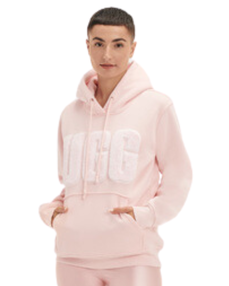 UGG 1121385 Lotus Blossom Rey Fuzzy Logo Hoodie myselflingerie.com