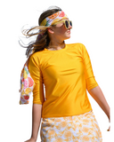 Undercover Waterwear S23-PT2-OF Orange Print Flairy Skirt Teen Swim Set myselflingerie.com