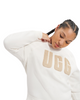UGG 1123718 Nimbus/Sand Madeline Fuzzy Logo Crewneck Sweater myselflingerie.com