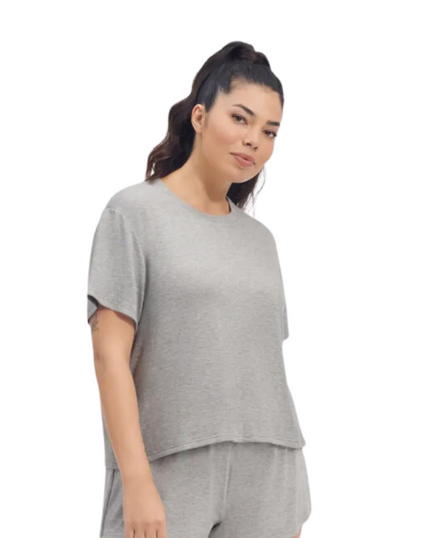 UGG 1136910 Grey Heather Aniyah Pajamas Shorts Set myselflingerie.com