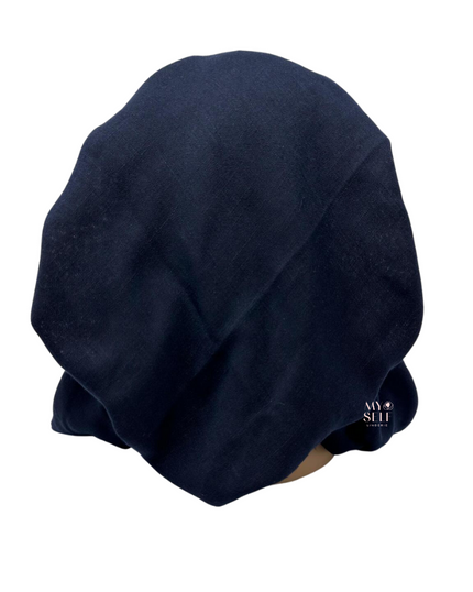 Atifa AT17TWNY Navy Tweed Pre-Tied Bandanna with Velvet Grip myselflingerie.com