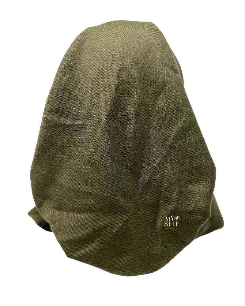 Atifa AT17SCAG Army Green Soft Cotton Pre-Tied Bandanna with Velvet Grip myselflingerie.com