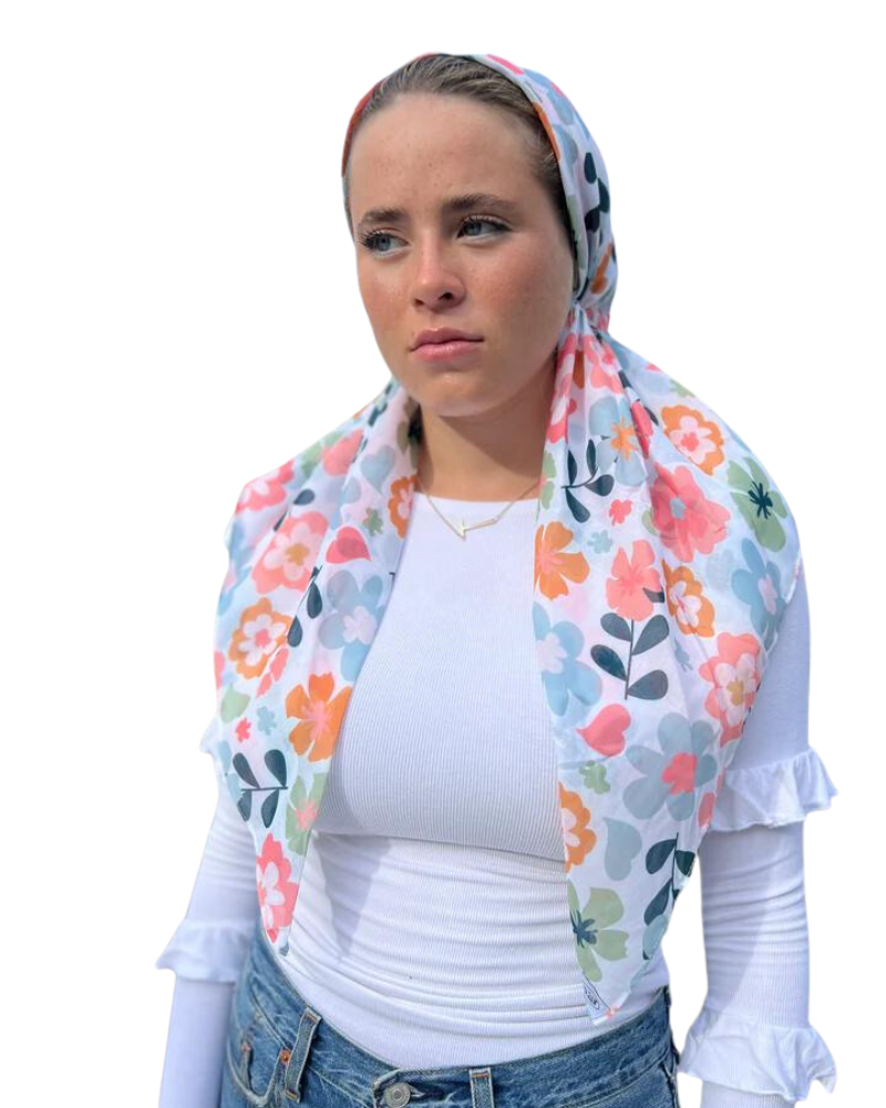 Scarf Bar Ditsy Floral Classic Pre-Tied Bandanna with Full Grip myselflingerie.com