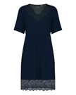 Calida 31458 #339 Navy Elegant Dreams Lace Modal Nightshirt myselflingerie.com