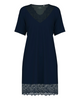 Calida 31458 #339 Navy Elegant Dreams Lace Modal Nightshirt myselflingerie.com