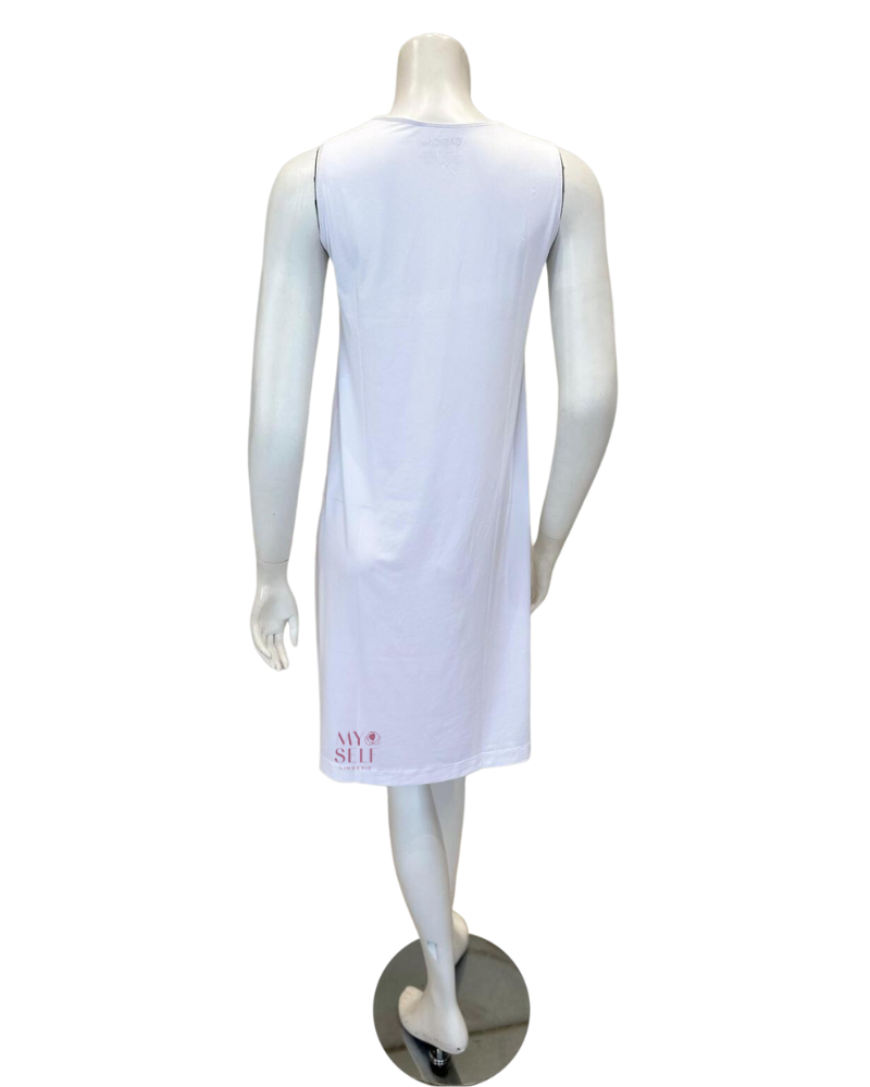 BASICbar White Sleeveless Slip Dress / Tall Length BASICbar White Sleeveless Slip Dress / Tall Length