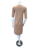 BASICbar BBNLST Nude Long Sleeves Slip Dress / Tall Length myselflingerie.com