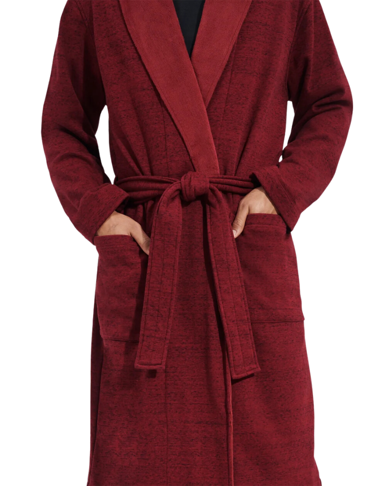 UGG 1096932 Dark Cherry Heather Robinson Men's Wrap Robe myselflingerie.com