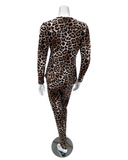 Jackie O'Loungewear LPRDPJ-TN Tan Leopard Print Modal Pajamas Set myselflingerie.com