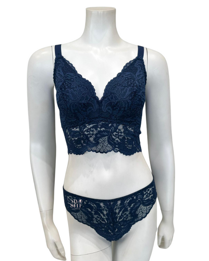 Cosabella JHANS1310 + 0561 Navy Curvy Bralette & Bikini Set myselflingerie.com