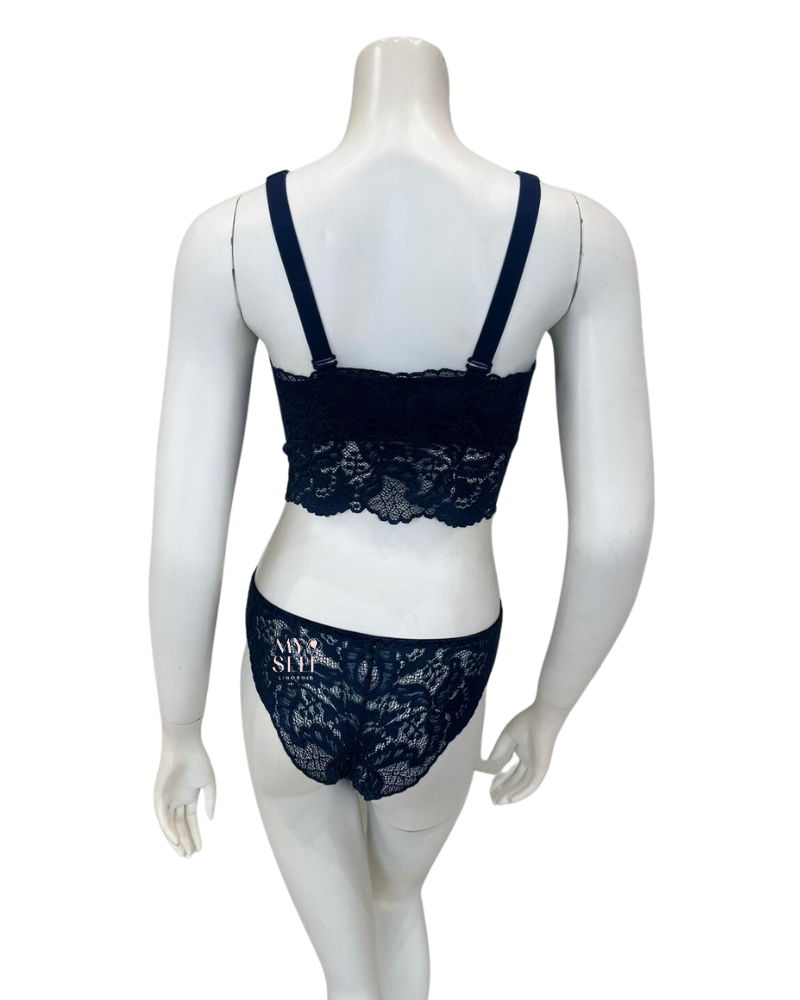 Cosabella JHANS1310 + 0561 Navy Curvy Bralette & Bikini Set myselflingerie.com