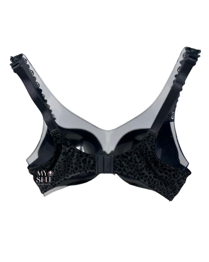 Rosa Faia 5261 Anthracite Leopard Print Molded Underwire Bra myselflingerie.com