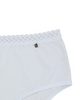 Buttermint BU401WT White Lace Trimmed Cotton Briefs 3 Pack myselflingerie.com