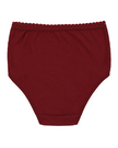 Buttermint BU401WN Wine Lace Trimmed Cotton Briefs 3 Pack myselflingerie.com