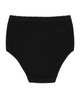 Buttermint BU401BK Black Lace Trimmed Cotton Briefs 3 Pack myselflingerie.com
