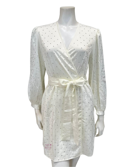 Rya Collection 754 Ivory Marilyn Charmeuse Wrap Robe  myselflingerie.com