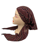 Ahead Multicolor Colored Waves Pre-Tied Bandanna