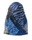 Cherie SP266BL Blue Animal Print Design Pre-Tied Open Back Bandanna myselflingerie.com